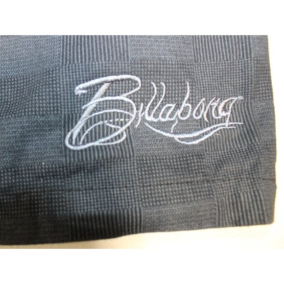 Mens  Billabong Factory Stretch Board Front Flat Shorts Sz: 38 Check Gray Beach - Picture 2 of 5